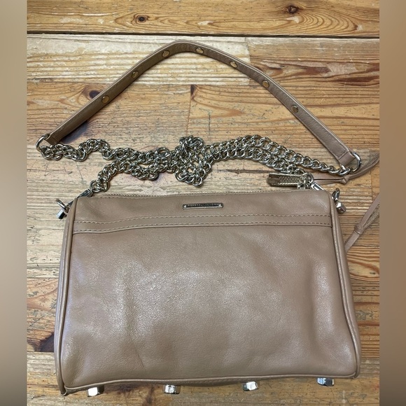 Rebecca Minkoff Mini Mac Tan Leather Crossbody Bag - Picture 2 of 2
